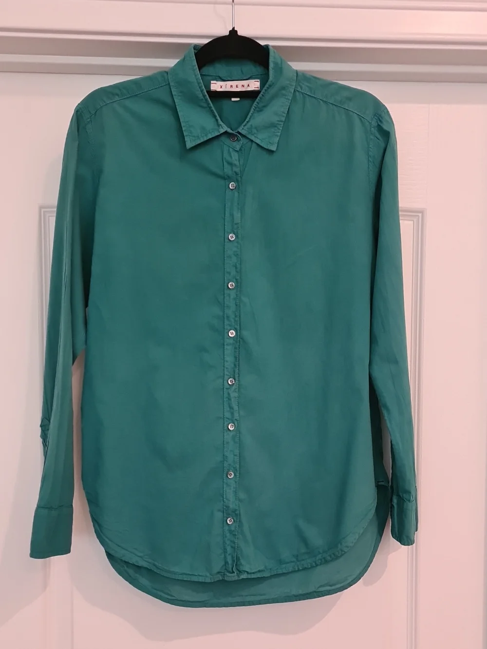 XiRENA 100% Cotton Teal Button-Down Shirt